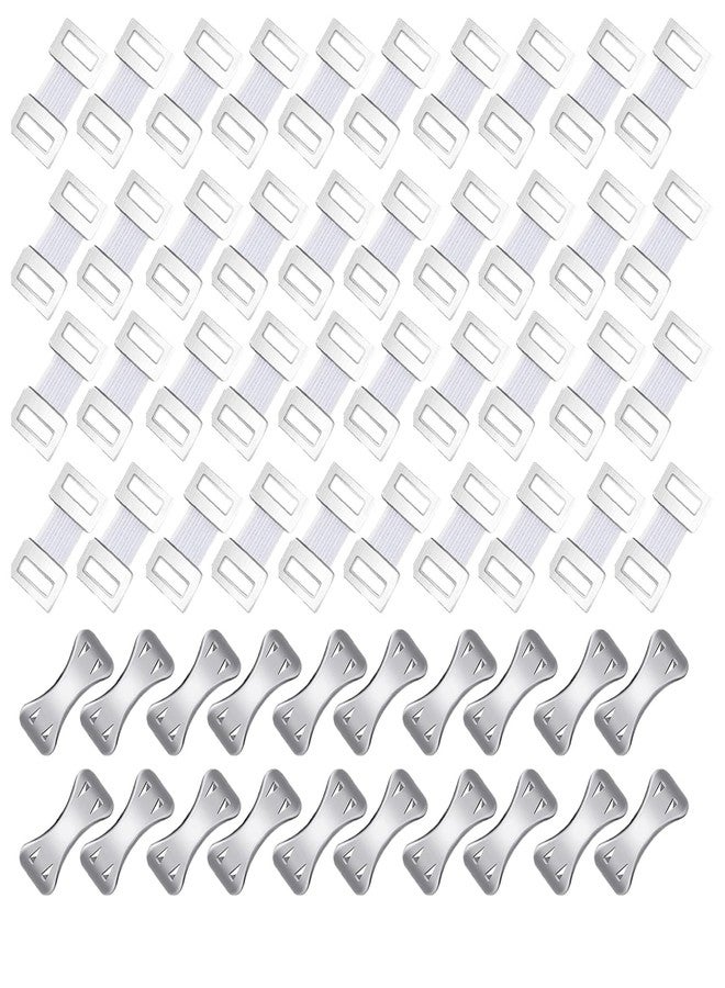 ArrErr 60 Pack Elastic Bandage Clips Aluminum Butterfly Bandage Clips Bandage Wrap Clip Fasteners for Self-Adhesive Bandage Wrap Compression Bandage Wraps Self-Adh Wrap Rolls 2 Types - Image 1